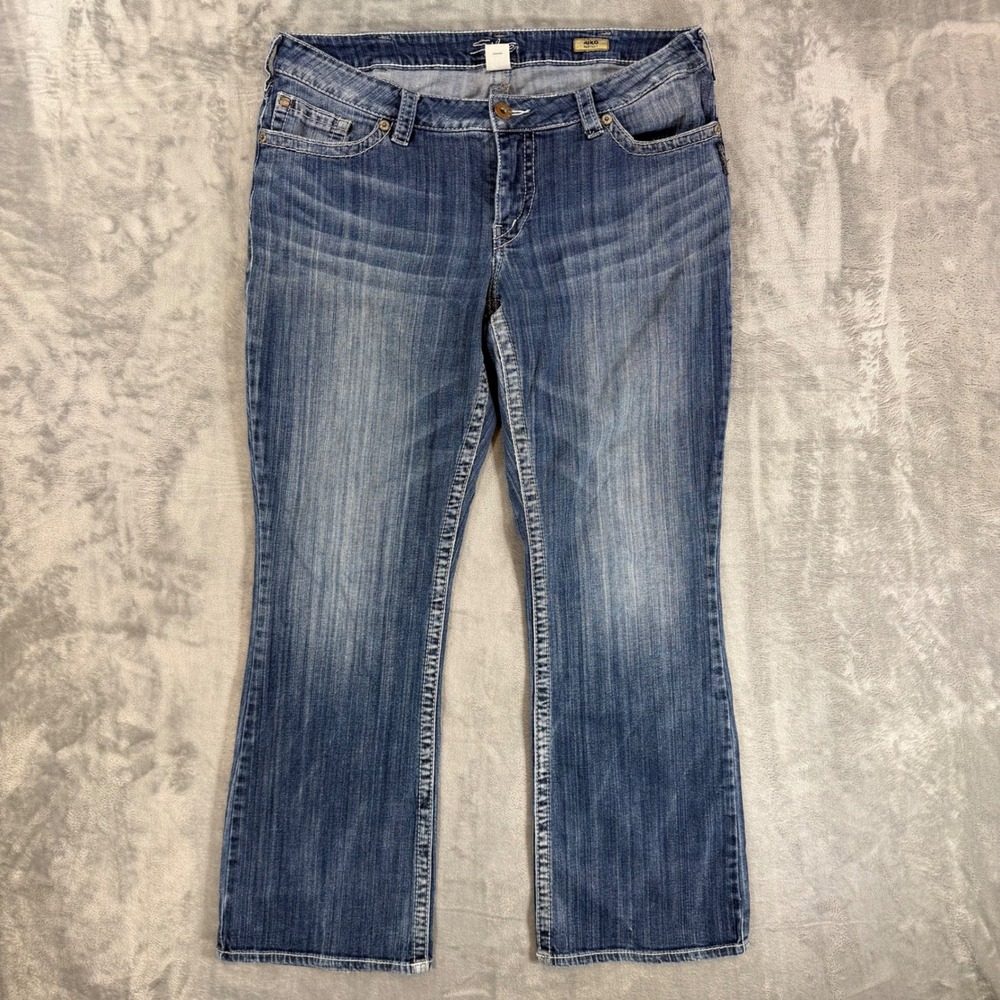 Silver Jeans Aiko Bootcut Jeans Womens Size 16 x 31 Blue Medium Wash